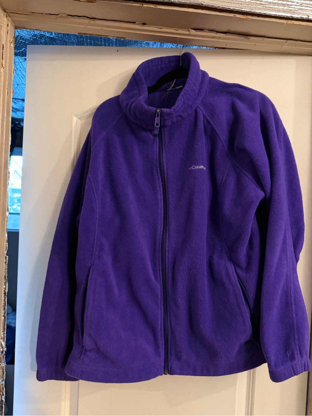Columbia Purple Kids Full Zip Fleece Jacket